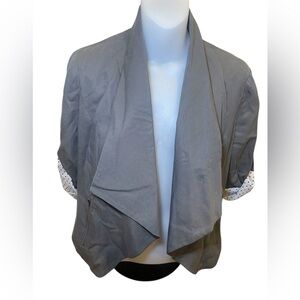 41 Hawthorn Gray Blazer with Polka Dot Lining